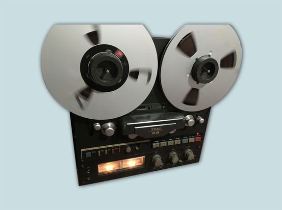 EREHome Stereo Open Reel Tape Deck Recorder Vintage Device table runner  table cloth tea table cloth 14x72 Inch 