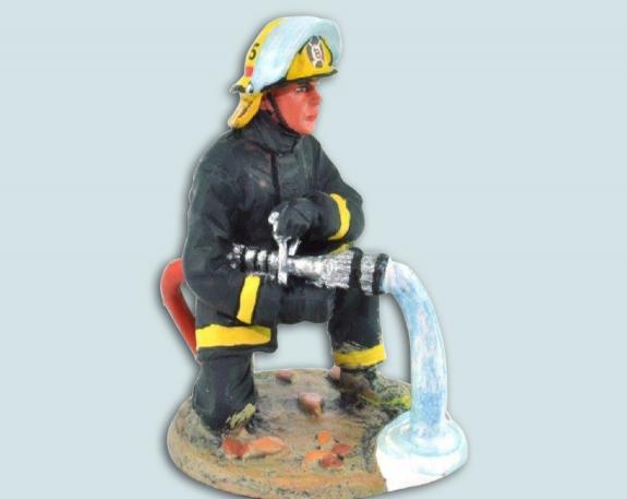 Firefighter Figurine Fireman Montreal Canada 2003 Metal Del Prado 1/32 2.75" 